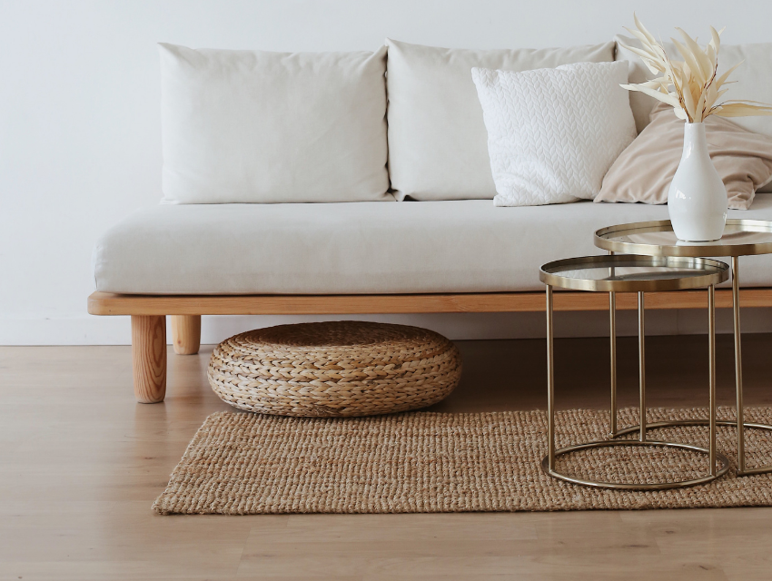 living room roundup posts ideas for interior designers basket nesting tables white sofa wood frame
