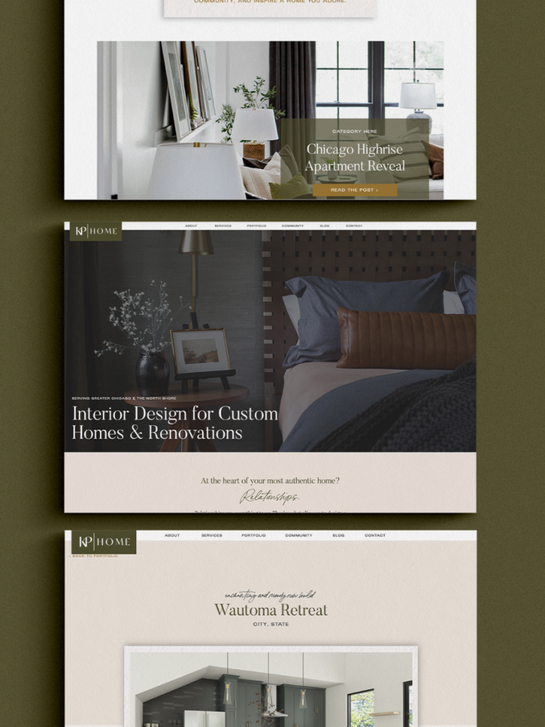 website copywriting for chicago interior designer ochre and beige